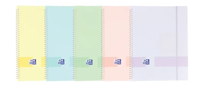 Oxford Live & Go A4 Carpeta De Fundas - Tapa De Plastico Opaco - Espiral 30 Fundas - Colores Surtidos