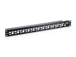 Equip Patch Panel Vacío Cat.6 24 Puertos Keystone Apantallado