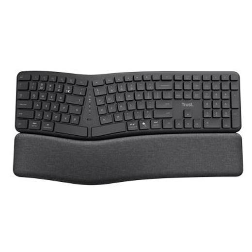 Trust Teclado Partido Inalámbrico Keyra Multidispositivo, Usb Bluetooth Negro