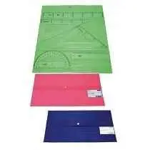 Maped Pack de Instrumentos de Dibujo - Regla 30cm, Regla 15cm, Escuadra, Cartabón y Transportador en Estuche Surtido