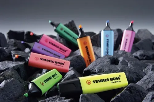 Stabilo Boss 70 Pack de 4 Marcadores Fluorescentes Verde - Trazo 2-5mm - Recargable