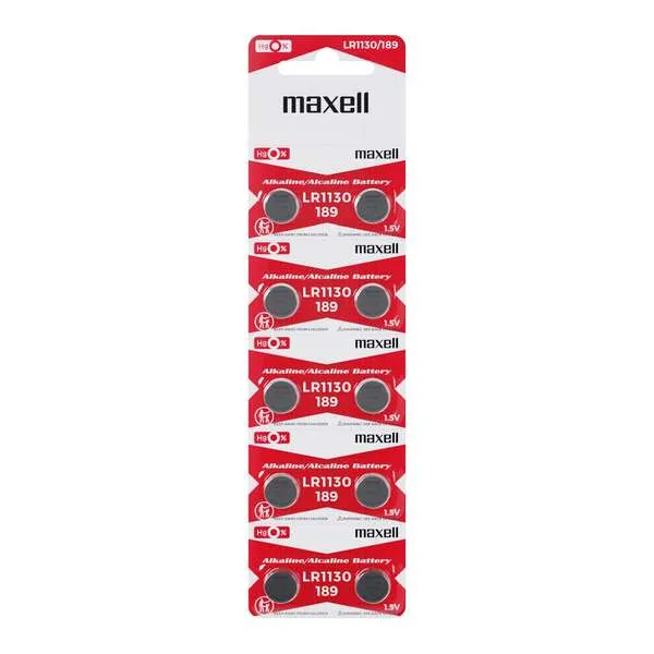 Maxell Pilas LR1130 1.5V Blister de 10 Unidades