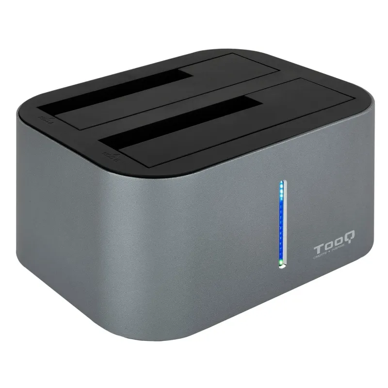 Tooq Tqds-805G Dock Station Doble Bahía Hdd Gris