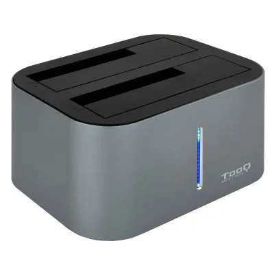 TooQ TQDS-805G Dock Station Doble Bahía HDD Gris