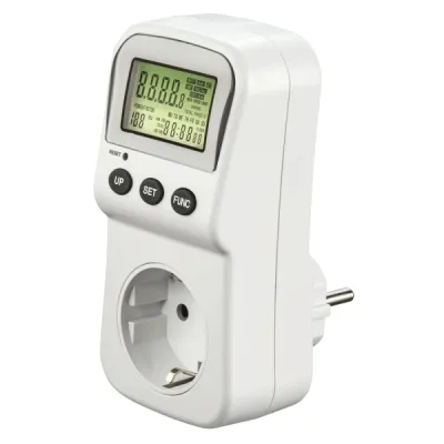 Hama Enchufe Contador Digital de Consumo 3680W con Pantalla LCD Color Blanco