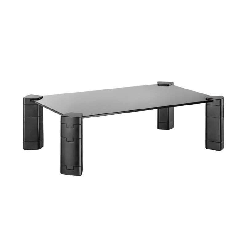 Aisens Soporte Elevador Cristal Para Monitor/Portatil Negro