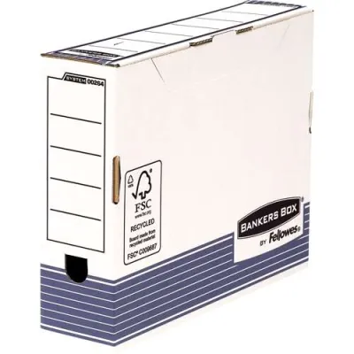 Fellowes Bankers Box Caja de Archivo A4 80mm Montaje Automático Fastfold Cartón Reciclado FSC