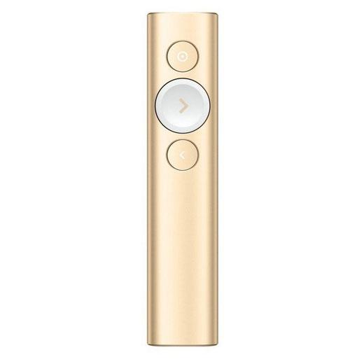 Logitech Puntero Laser Spotlight, Inalámbrico, 30 M., De Color Dorado