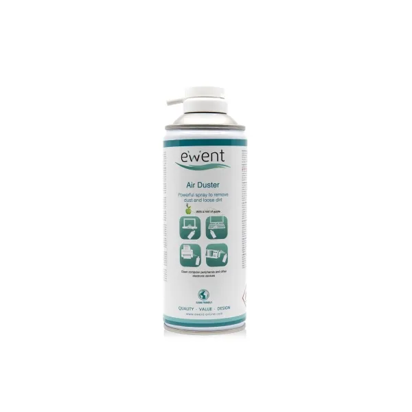 Ewent Spray De Aire Comprimido - Aroma A Manzana - Aplicador Para Zonas Dificiles - Color Transparente