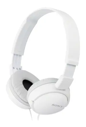 HEADSET SONY MDR-ZX110WE COMPACTOS CABLE 1.2m CONEXION JACK 3.5 CON CONTROL REMOTO COLOR BLANCO