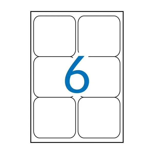 Apli Etiquetas Adhesivas 99,1X93,1mm Inkjet/Láser con Romos 6 x 100H Blancas