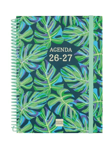 Finocam Diva Agenda Escolar 26/27 - Semana Vista Horizontal - Formato 4º - 155X212Mm - Tapas De Carton Forrado - Papel De 80G/M2 - Espiral De Plastico - Esquinas Microperforadas - Multicolor
