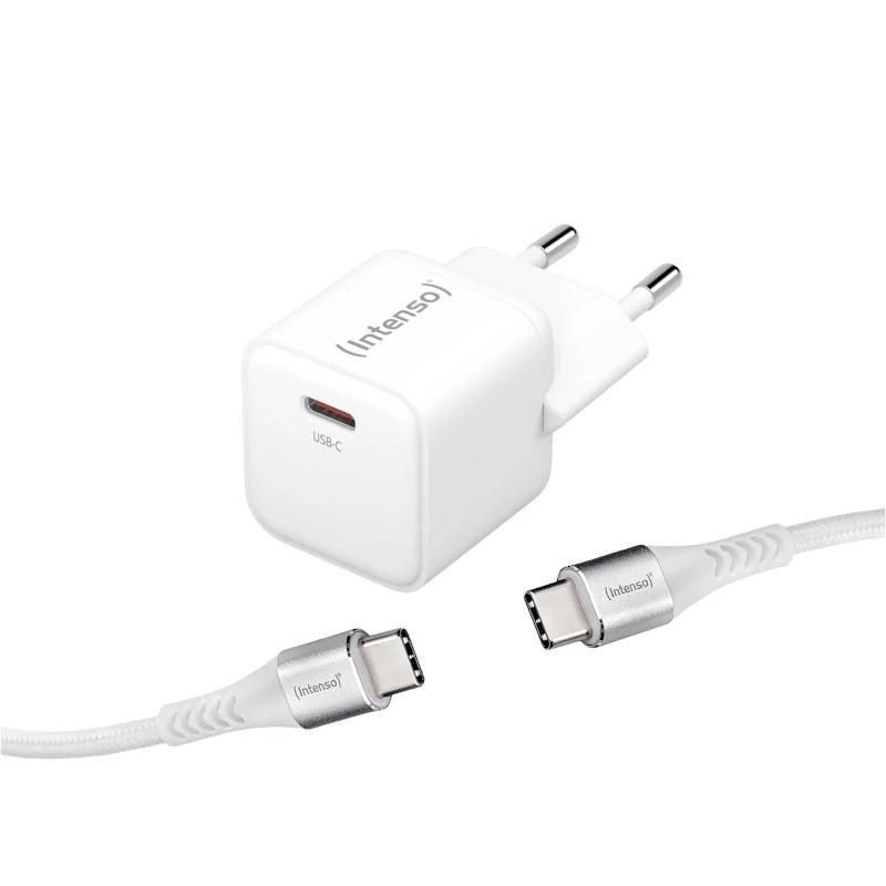 Intenso | Kit Cargador Gan W30C + Cable Usb-C