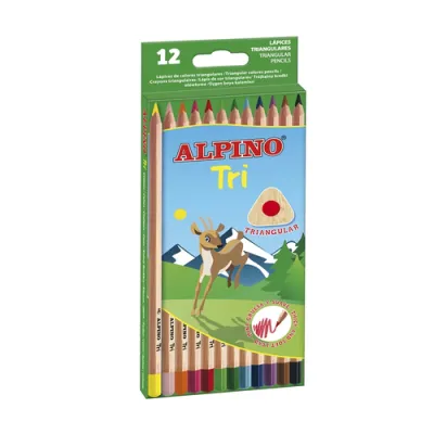 Alpino Lápices De Colores Tri 175mm Estuche 12 Unidades Surtidos