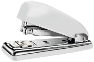 Petrus Grapadora Metálica 226 WOW + Caja de 200 Grapas - Hasta 30 Hojas - Color Blanco Metalizado