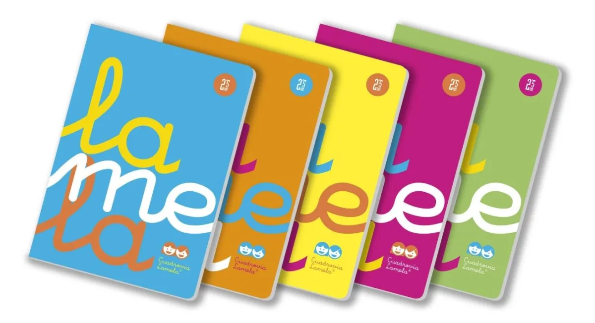 Lamela Libreta Grapada 50H A4 90Gr Cuadrovía 3Mm Cubierta Pp C/Surtidos