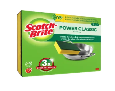 Scotch-Brite Estropajos de Cocina Clásicos Pack de 2 - Color Amarillo