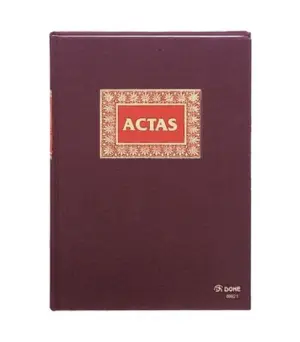 Dohe Libro Actas 50 Hojas Numeradas Papel Offset 100gr Folio Natural Burdeos