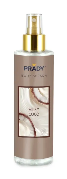 Prady Body Splash Milky Coco - Frasco De 250 Ml - Spray Pulverizador