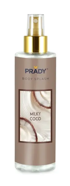 Prady Body Splash Milky Coco - Frasco de 250 ml - Spray Pulverizador