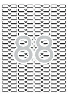 Apli Pack de 2.200 Etiquetas Especial Joyería 45x8mm Adhesivo Removible Blancas