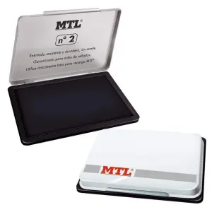 Mtl Tampón Metálico Para Sellado Nº2 122X84X14mm Con Almohadilla Entintada Negra