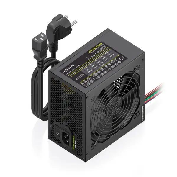 Aisens Fuente de Alimentación 500W ATX con Ventilador de 120mm - Color Negro