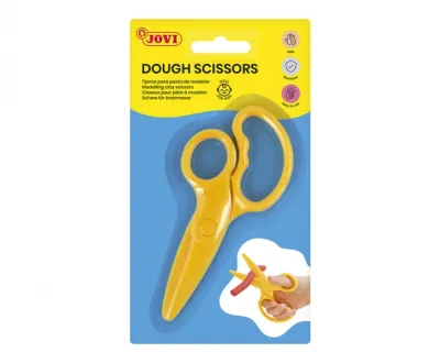 Jovi Tijeras para Pasta de Modelar y Papel - Uso Infantil - Color Amarillo