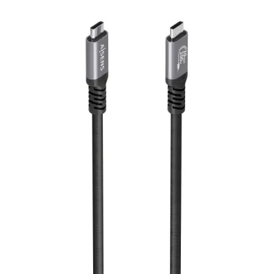 Aisens Cable USB-C Macho 4m 100W 10Gbps 8K Aluminio Negro