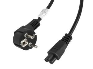 Lanberg Cable De Transmisión C5 Acoplador CEE7/7 Negro 3m