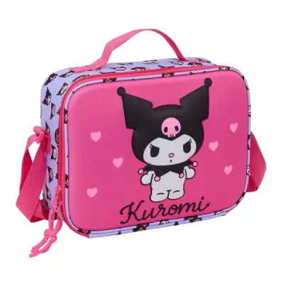 Safta Bolsa Isotérmica Porta Alimentos 3D Magenta 25x19.5x9cm con Bandolera Ajustable