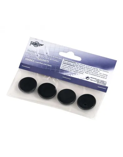 Faibo 4 Imanes Redondos 20Mm Negro En Blister