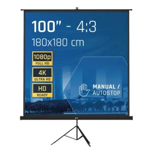 iggual Pantalla 100" 180x180 cm 1:1 trípode+bolsa