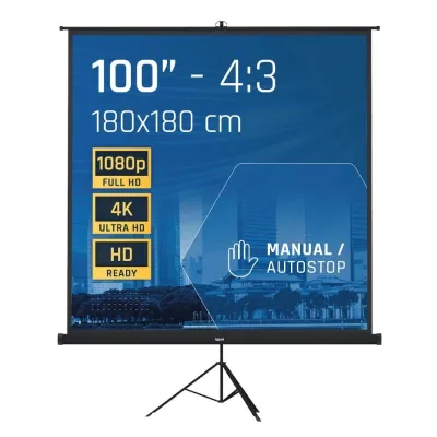 iggual Pantalla 100" 180x180 cm 1:1 con Trípode y Bolsa