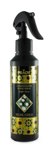 Prady Ambientador Home Spray Coleccion Oriental Musk Coco - Frasco de 220 ml - Spray Pulverizador