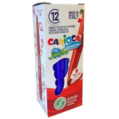 Carioca Rotulador Jumbo Punta Maxi Azul Caja 12 Ud