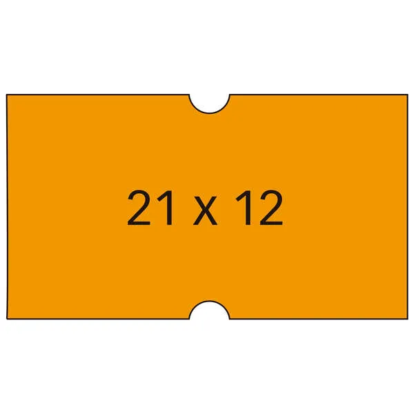 Apli Pack De 6 Rollos Etiquetas Naranjas 21X12Mm Para Maquinas De Precios De 1 Linea - 1000 Etiquetas/Rollo - Adhesivo Removible Y Cantos Rectos - Alta Calidad Para Marcaje Claro Y Preciso - Compatibles Con Etiquetadoras Apli Modelo 101418 Y 101948