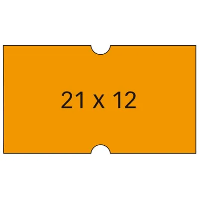 Apli Pack de 6 Rollos de Etiquetas Naranjas 21x12mm para Etiquetadoras 101418 y 101948