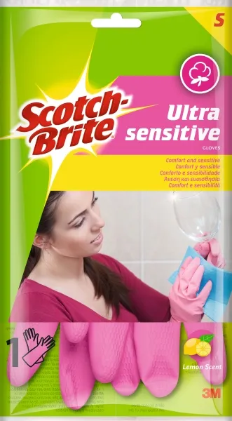 Scotch-Brite Guantes Multiuso Ultra-Sensibles Talla S Perfumados Rosa