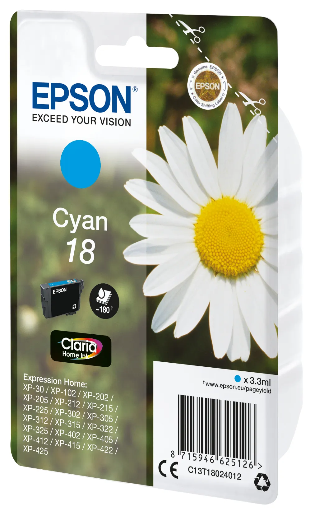 Epson T1802 Cartucho de Tinta Original Cyan