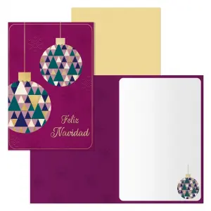 Dohe Pack de 6 Tarjetas de Felicitación Navideña con Sobre 11.5x17cm