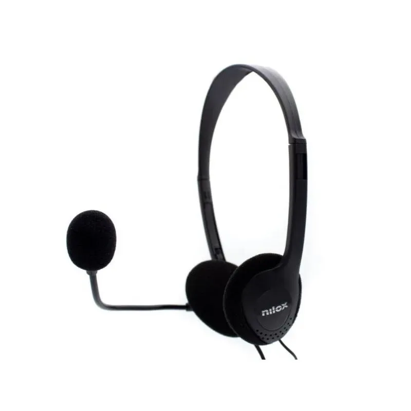Nilox Auriculares Doble Jack Negro NXCM0000004