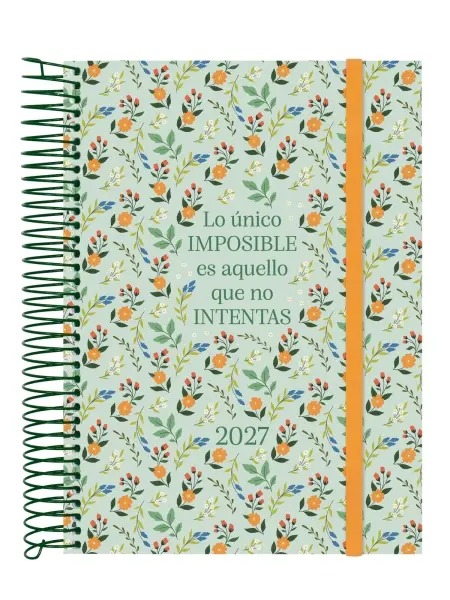 Finocam Agenda Imposible Anual 2027 - 1 Día por Página - E10 - 155x212mm - Espiral - Tapa de Polipropileno