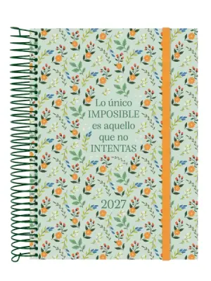 Finocam Agenda Imposible Anual 2027 - 1 Día por Página - E10 - 155x212mm - Espiral - Tapa de Polipropileno