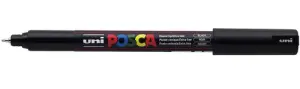 POSCA PC-1MR Marcador No Permanente Punta Extrafina 0.7mm Negro