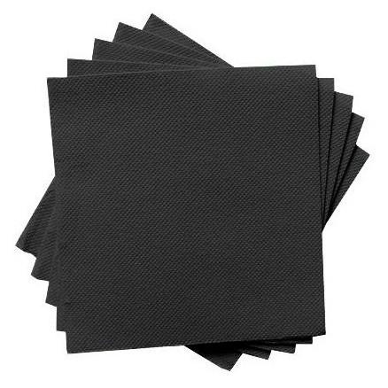 Servilletas 2 Capas Punta Punta 33X33 Paquete 50U Negro