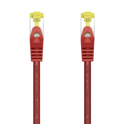 Aisens Cable de Red RJ45 LSZH Cat.7 600 MHz S/FTP PIMF AWG26 - 25cm - Rojo