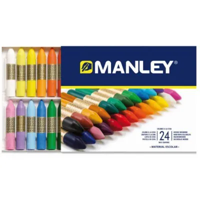 Manley Ceras 60Mm Colores Surtidos Estuche 24 Ud