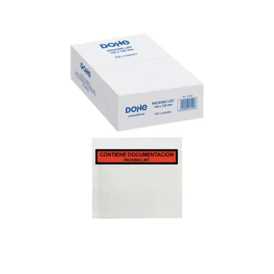 Dohe Caja de 250 Sobres Autoadhesivos 140x125mm para Envío de Documentos