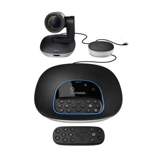 Logitech Group Sistema De Videoconferencias Webcam Hd 1080P - Usb 2.0 - Zoom 10X - Microfonos Integrados - Enfoque Automatico - Hasta 20 Personas - Color Negro